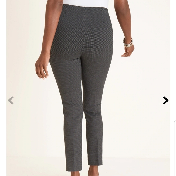 Chicos Juliet Textured Dot Ankle Pants - Picture 2 of 8